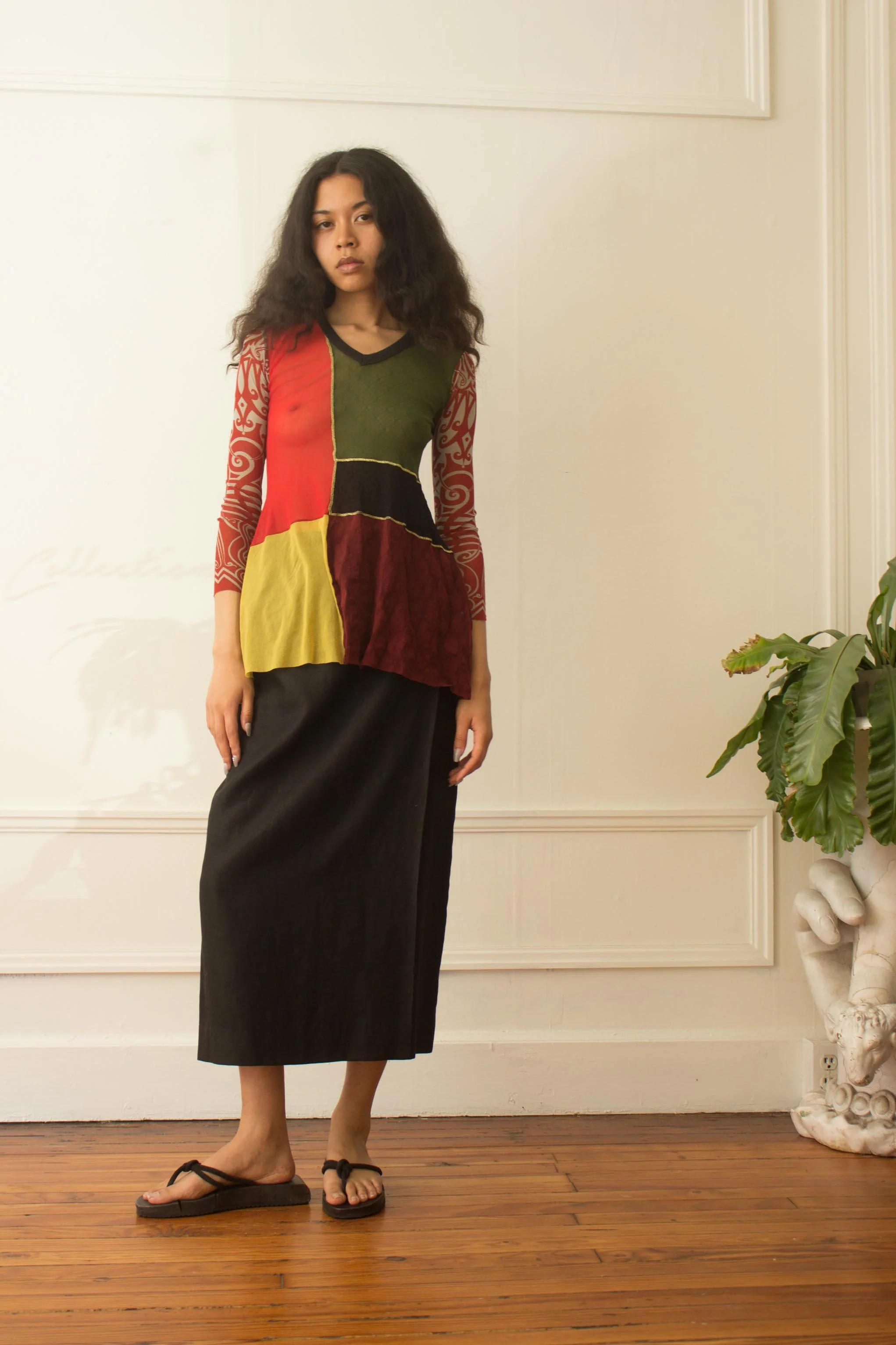 1990s Jean Paul Gaultier Mesh Patchwork Top — Wayward Collection